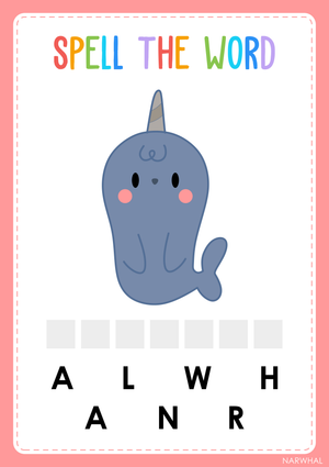 Animal Spelling Worksheet | Printable Grade K-1 ELA