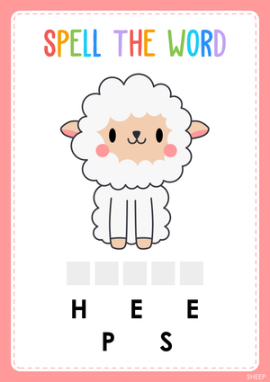 Animal Spelling Worksheet | Essential Grade K ELA
