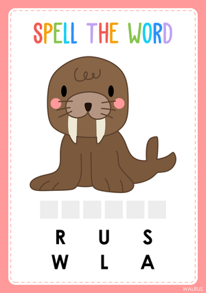Animal Spelling Worksheet | Kindergarten Essential