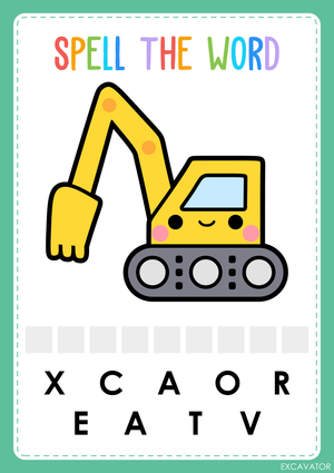 Transportation Spelling Worksheet | Essential Preschool ELA