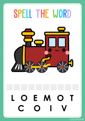Transportation Spelling Worksheet | Essential Preschool ELA