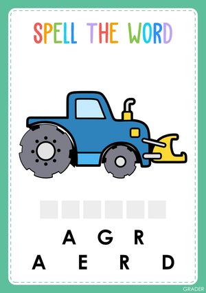 Essential Spelling Worksheet | Preschool Transportation
