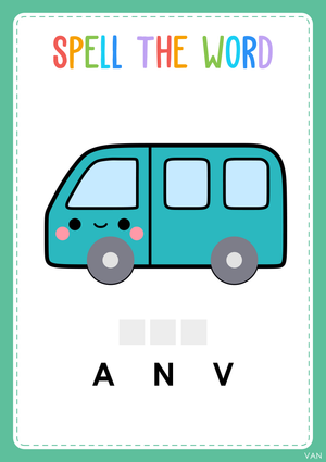 Transportation Spelling Worksheet | Essential Preschool ELA