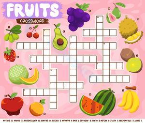 Fruits Crossword