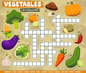Vegetables Crossword Puzzle