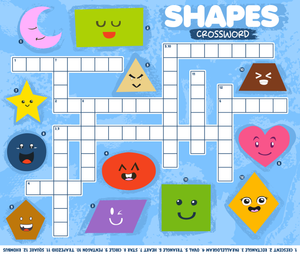 Shapes Crossword Printable | Grade K ELA