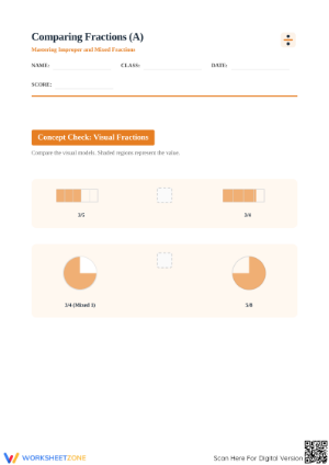 Comparing Fractions Worksheet | Essential Grade 4-5 Math