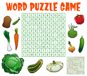 Vegetable Word Search | Grade 2 Printable Worksheet