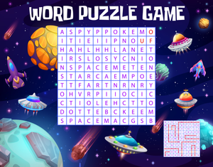Space Word Search Worksheet | Grade 2 Printable