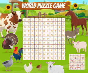 Farm Animal Word Search | Grade 2 Printable