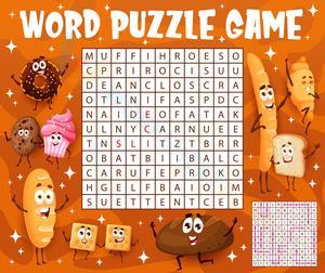 Bakery-Themed Word Search Puzzle for Kids