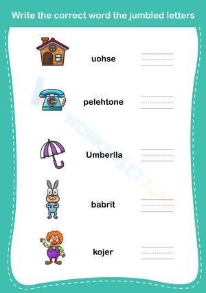 Jumbled words 7