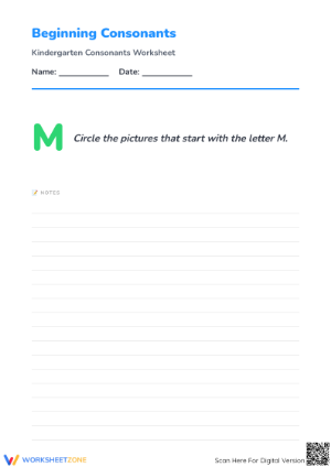 Beginning Consonants Letter M | Essential Preschool Phonics