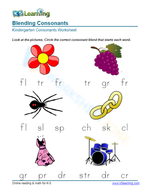 Consonant blends - Circle 1
