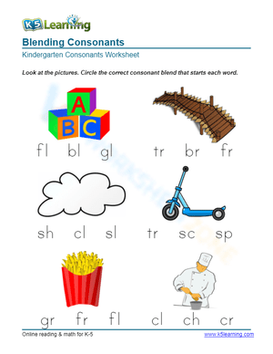 Consonant blends - Circle 2