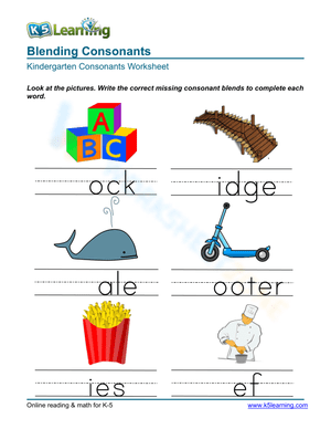 Consonant blends - Write 2