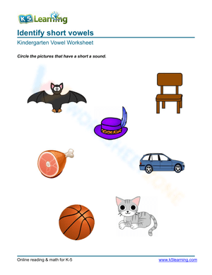 Identify short vowels a