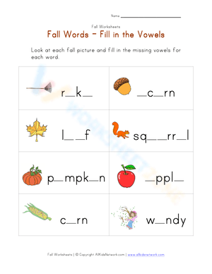 Fill in the vowels - Fall