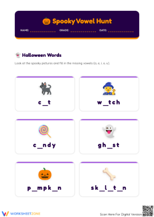 Halloween Vowel Practice | Essential Preschool ELA