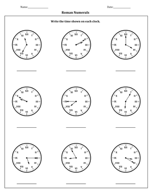 Telling Time with Roman Numerals Made Easy