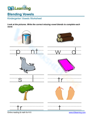 Write blending vowels 1