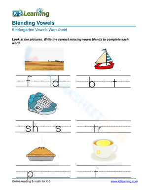 Write blending vowels 2