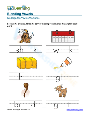 Write blending vowels 3