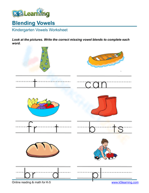 Write blending vowels 4