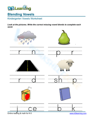 Write blending vowels 5