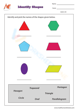 Identify Shapes with this Worksheet