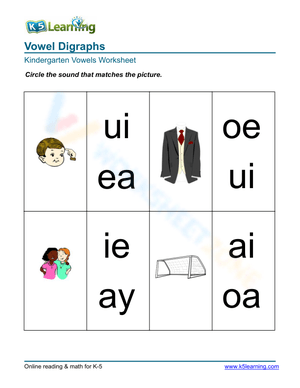 Vowel Digraphs 3