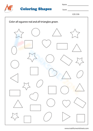Fun Coloring Shapes Worksheet for Kids