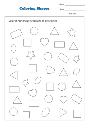 Enhance Creativity with Coloring Shapes Worksheet