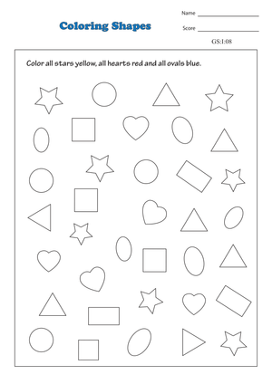 Worksheet: Creative Coloring Shapes Activity