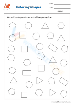 Fun with Shapes: Coloring Shapes Worksheet