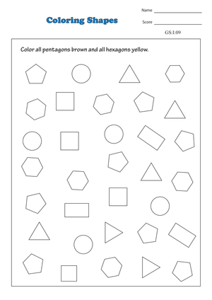 Fun with Shapes: Coloring Shapes Worksheet