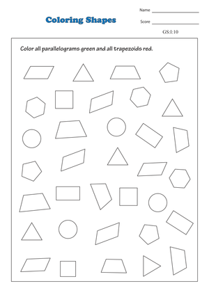 Creative Worksheet for Coloring Shapes and Learning