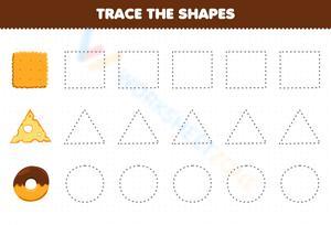 Improve Skills with Tracing Shapes Worksheet