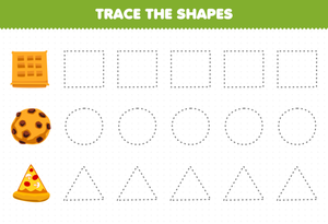 Kids Learn Shapes: Tracing Shapes Practice