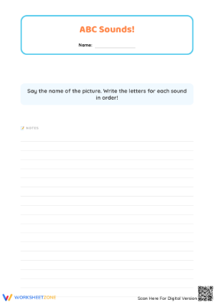 Preschool CVC Phonics — Printable No-Prep Worksheet