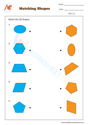 Matching Shapes Practice Worksheet