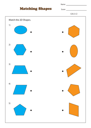 Matching Shapes Practice Worksheet