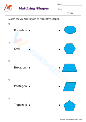 Shape Matching Worksheet for Kids