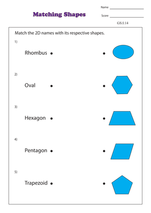 Shape Matching Worksheet for Kids