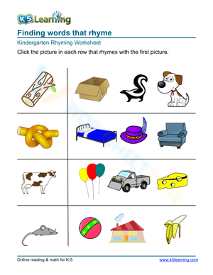 Finding words that rhyme 1