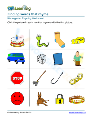Finding words that rhyme 4