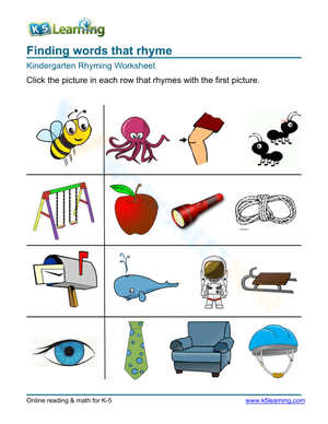 Finding words that rhyme 5