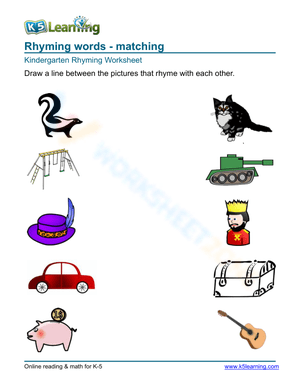 Rhyming words - matching 1