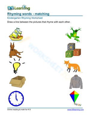 Rhyming words - matching 3