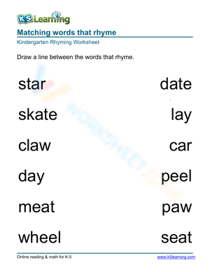 Matching words that rhyme 4